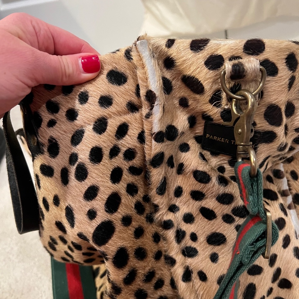 Parker Thatch Leopard Print Tote in Tan and Black - Picture 9 of 10